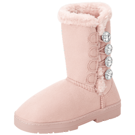 

Bebe Girl s Fur Lined Winter Boot with Rhinestone Details (Toddler/Little Girl/Big Girl)
