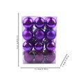 thumbnail image 2 of Ltvvegg 24Pcs Christmas Ball Ornaments, 1.57" Christmas Balls Plastic Shatterproof Christmas Tree Decorations Ornaments Balls Party Decorations, Purple, 2 of 3