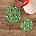 thumbnail image 2 of Pot Holders Trivets Set Pure Cotton Potholders Set, Hot Pads Set of 2, Cute Panda Hot Pot Trivets One 9.45 Inch and One 7 Inch, 2 of 7