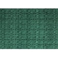 thumbnail image 1 of Ahgly Company Machine Washable Indoor Rectangle Abstract Turquoise Blue Modern Area Rugs, 2' x 4', 1 of 4