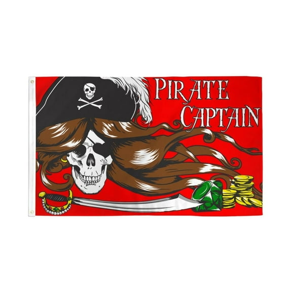 Pirate Captain (Woman) Flag 3x5ft Poly