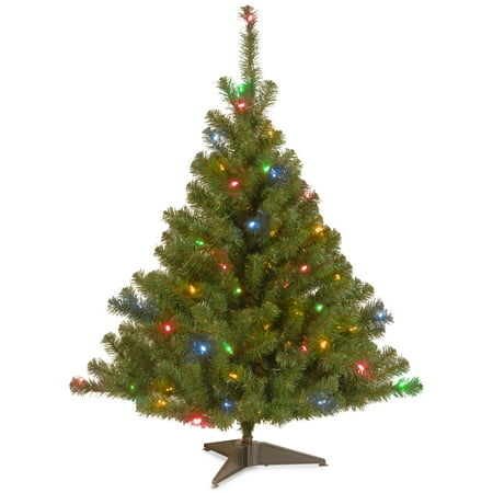 4ft National Tree Company Kincaid Spruce Artificial Tree Bulb Multicolored
