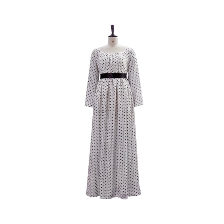 Regency Era Dress: Medieval Style Polka Dot Gown for Vintage Balls