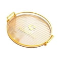 thumbnail image 4 of TISHITA Jewelry Storage Tray Bathroom Vanity Tray with Handle Coffee Table Tray Food Dessert Serving Tray for Party Table Centerpiece Brown, 4 of 8
