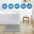 thumbnail image 4 of Nestl Bathroom Rugs, Machine Washable Bath Mats For bathroom Floor Rugs, Nonslip Backing Rubber Bath Rug, Silver, 4 of 6
