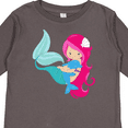 thumbnail image 4 of Inktastic Cute Mermaid, Little Mermaid, Pink Hair, Dolphin Girls Long Sleeve Toddler T-Shirt, 4 of 5