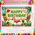 thumbnail image 2 of Tropical Theme Banner Flamingo Design Tropical Backdrop Tiki Mask Decor Floral Pattern Hawaiian Background for Birthday Party Hawaiian Celebration Summer Party, 2 of 9