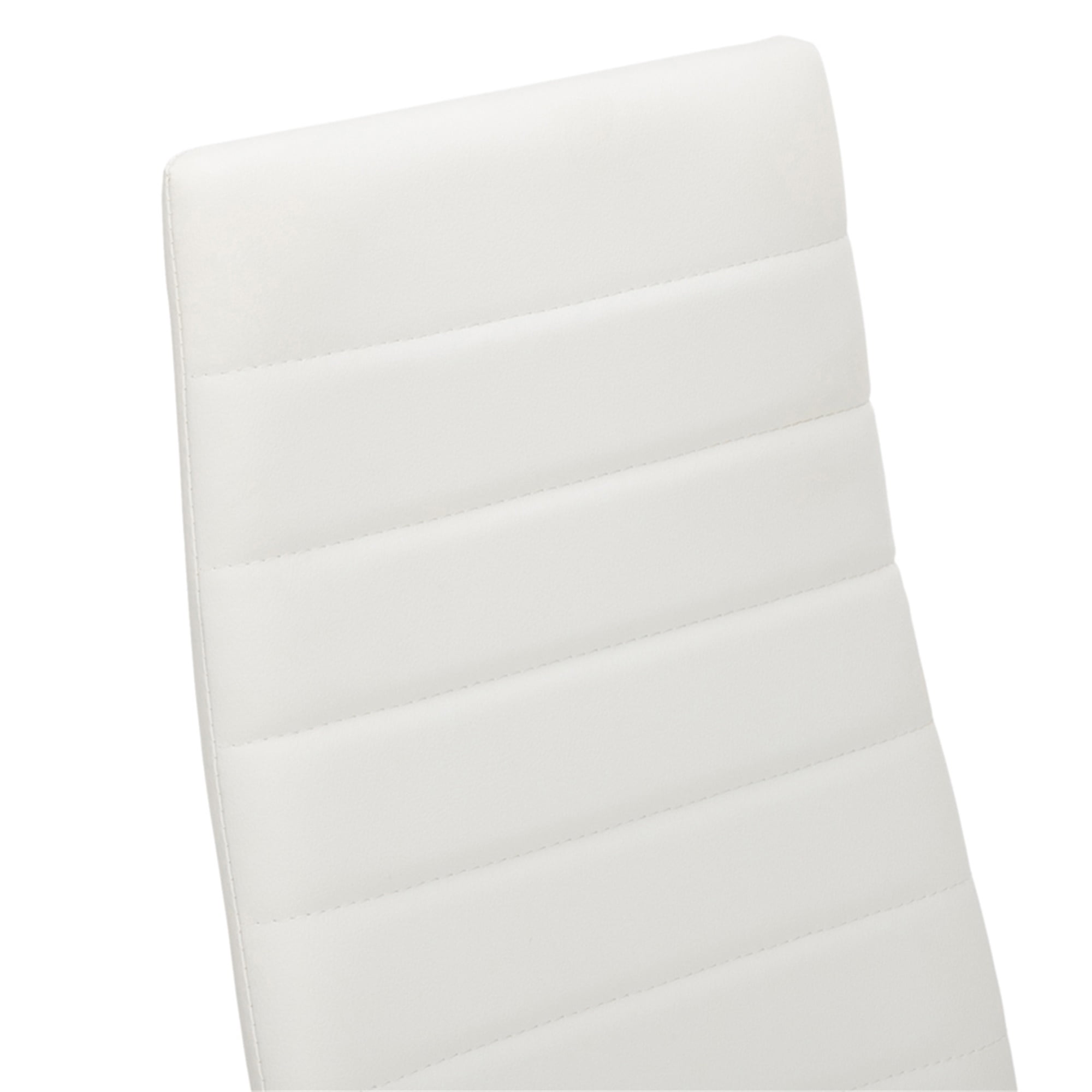 Kepooman Modern PU Dining Chairs Set of 4, Texture High Backrest Dining Chairs, kitchen Side Chairs for Kitchen Living Room Bedroom, White Kepooman Modern PU Dining Chairs Set of 4, Texture High Backrest Dining Chairs, kitchen Side Chairs for Kitchen Living Room Bedroom, White
