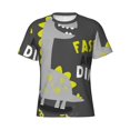 thumbnail image 3 of Naloa Cute Dinosaur Men's T-Shirt Sport T-shirt Men's Basic Tee Casual Men's Shirt, Round Neck, Short Sleeves - Medium, 3 of 5