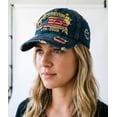 thumbnail image 2 of ZROVA Vintage USA 250th Anniversary Hats 2 Pack - 1776-2026 Distressed Baseball Caps with Embroidered Flag, Washed Denim Dad Hats, 2 of 9