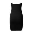 thumbnail image 5 of WEIGFI Womens Dress Summer For Wedding Guest Elegant Party Dresses Off The Shoulder Strapless Evening Gown Bodycon Stretchy Slim Fit Solid Color Fashion Party Wear Trendy Vacation Sundress,Black,S, 5 of 5