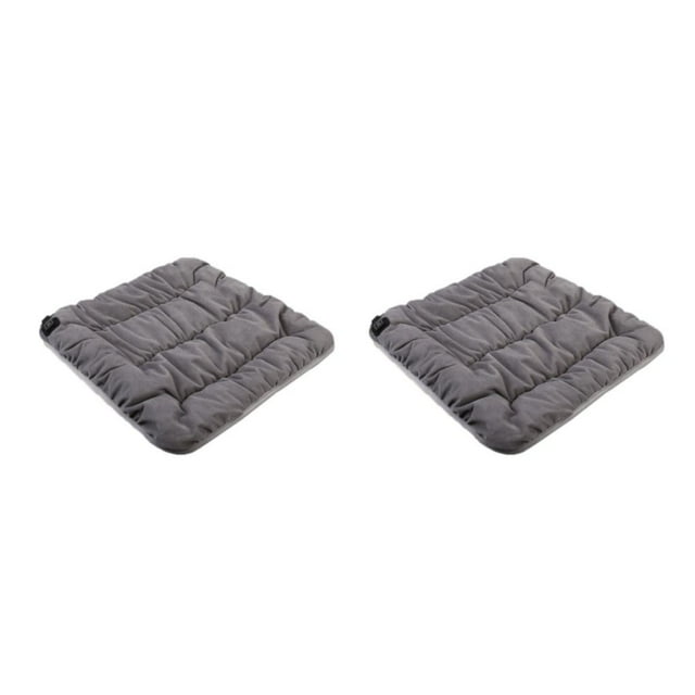 Transemion Stay Cozy USB Rechargeable Heating Seat Cushion Dining Chairs Car Heating Pad grey 445*45*3.5CM 2Set