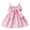 Pink, variant on Mercatoo Toddler Baby Girl Sleeveless Summer Dress Spaghetti Strap Striped Dress Casual Beach Front Bow A-line Sundress