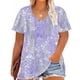 thumbnail image 1 of Karight Plus Size Women Tunic Tops Short Sleeve Tshirts Floral Printed V Neck T Shirt Plus Size Vacation Beach Blouse, 1 of 4
