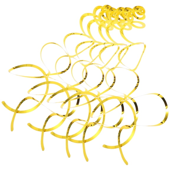 MLINS Golden Plastic Hanging Swirl Decorations for Party Ceiling Decoration 70cm Each