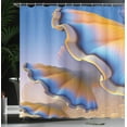 thumbnail image 4 of Ambesonne Digital Shower Curtain, Sci Fi Shell, 69"Wx84"L, Blue Merigold, 4 of 5