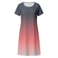 thumbnail image 4 of Women's Casual Dress Flowy Round Neck Boho Summer Dress for Home Beach Comfortable,Multicolour,XXXXL, 4 of 4