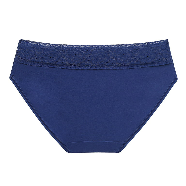 adviicd Cotton Panties No Show Underwear for Seamless High Cut Briefs  Mid-waist Soft No Panty Lines Blue Small 