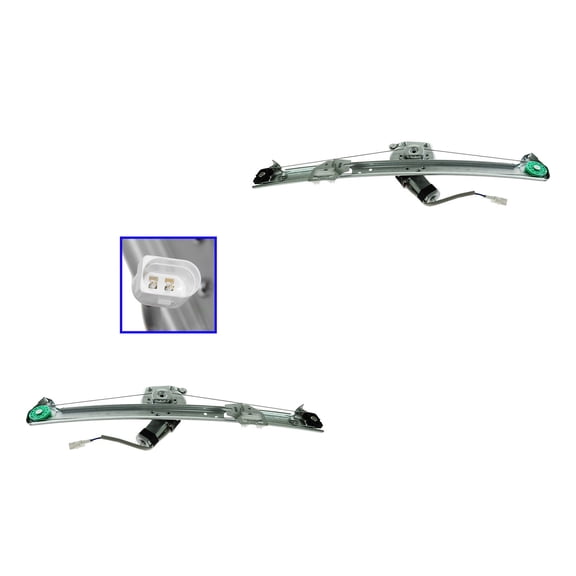 TRQ Power Window Regulator w/Motor Rear LH RH Left Right PAIR for 00-06 BMW X5 WRA50892