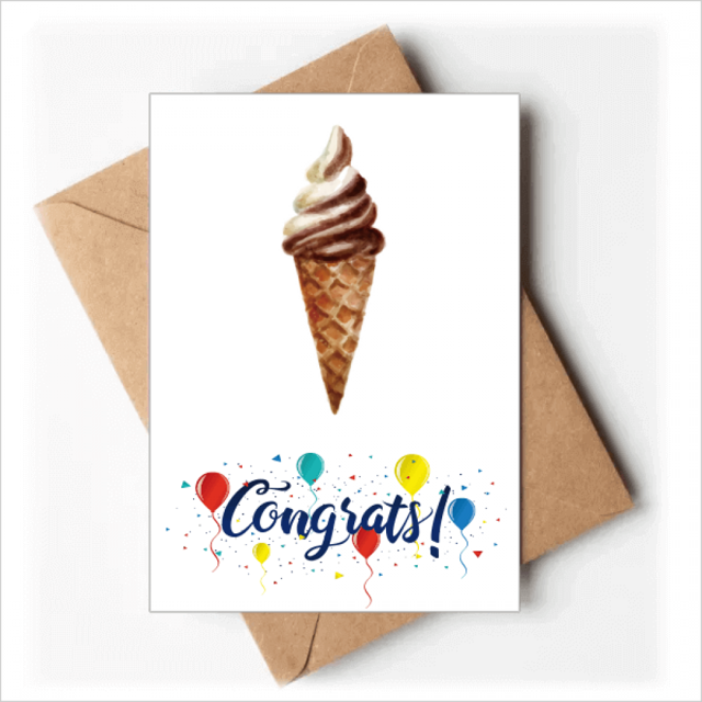 Brown Chocolate Sweet Ice Pattern Wedding Cards Congratulations Greeting Envelopes