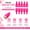 Rose Red, variant on 10 Pack Nail Polish Remover Clips, Gel Polish Soak Off Caps for Nail Art Removal, TIKA