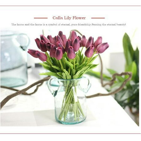 Floral Bouquets For Weddings Decorative Fake Flowers Tulip Bouquet Floral Wedding Bouquet Party Home Decor(10Pcs) ()