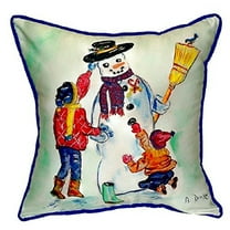 Snowman Small Indoor/Outdoor Pillow 12x12