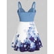 thumbnail image 3 of Tank Top de Cintura Imperio con Estampado de Flores en Talla Extra Rosegal  Camisetas sin mangas de talla grande, 3 of 5