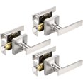 thumbnail image 1 of Satin Nickel Passage Door Handles Interior Brushed Nickel Door Handles Indoor Keyless Non-Locking Lever Set for Hallway or Closet Doors Reversible for Right/Left Handed Door, 1 of 6
