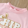 thumbnail image 4 of WEAIXIMIUNGChristmas Boys Girls Easter Short Sleeve Cartoon Rabbit Printed Pullover Romper Sweatshirt Bodysuits 12-18 Months, 4 of 6
