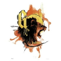 Harry Potter (House Urban Watercolor - Gryffindor) MightyPrint™ Wall Art