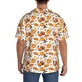 thumbnail image 3 of Kdxio Men's Hawaiian Shirt for Men Short Sleeve Shirt Pumpkins Summer Casual Holiday Beach Button Down T-Shirts, 3 of 5