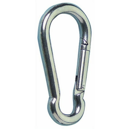 

MarineNow Stainless Steel 316 Snap Hook Spring Loaded Link Carabiner Connector Marine Grade 03x30mm (1-3/16 x 1/8 ) 05-Pack