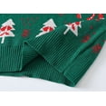 thumbnail image 5 of Bysome Baby Toddler Girls Sweater Kids Boys Christmas Knit Warm Pullover Casual Clothes Long Sleeve Crew Neck Cute Print Girls Sweater Green Size 2-3 Years, 5 of 8