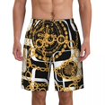 thumbnail image 1 of Bathing Suit Gold Chains Board Shorts Summer Beads Print Y2K Retro Beach Shorts Men's Design Quick Drying Swim Trunks, 1 of 5