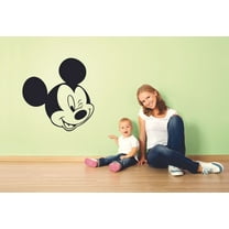Kids Cute Mouse Happy Wink Face Cartoon Wall Sticker Art Decal for Girls Boys Children Room Bedroom Nursery Kindergarten House Fun Home Decor Stickers Wall Art Vinyl Decoration Size (20x20 inch)