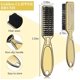 thumbnail image 3 of 2 cepillos de limpieza de cuchillas de barbero, cepillo para cortar el pelo, cepillo para uñas, herramienta para limpiar el cortaúñas (dorado), 3 of 5