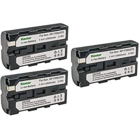 Kastar 3-Pack NP-F570 Battery 7.4V 2900mAh Replacement for Sony CCD-TRV4 CCD-TRV41 CCD-TRV43 CCD-TRV45 CCD-TRV46 CCD-TRV47 CCD-TRV48 CCD-TRV49 CCD-TRV51 CCD-TRV510 CCD-TRV517 CCD-TRV54 Camera