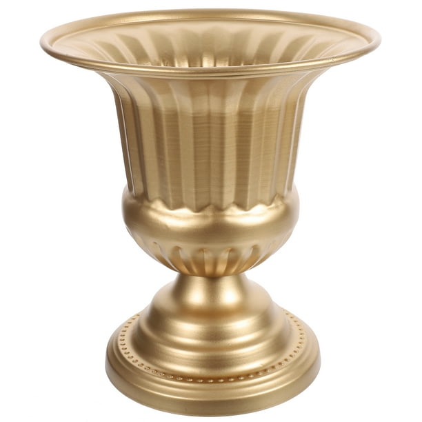 GOOHOCHY Urna de metal, maceta dorada con flores para centros de mesa, decoración para bodas y fiestas.