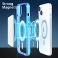 thumbnail image 3 of Case Compatible with iPhone 13 Case, Compatible with MagSafe Wireless Charging, Transparent Anti-Scratch Back Shockproof Protective Slim Thin Phone Case Cover, Translucent Blue, 3 of 15