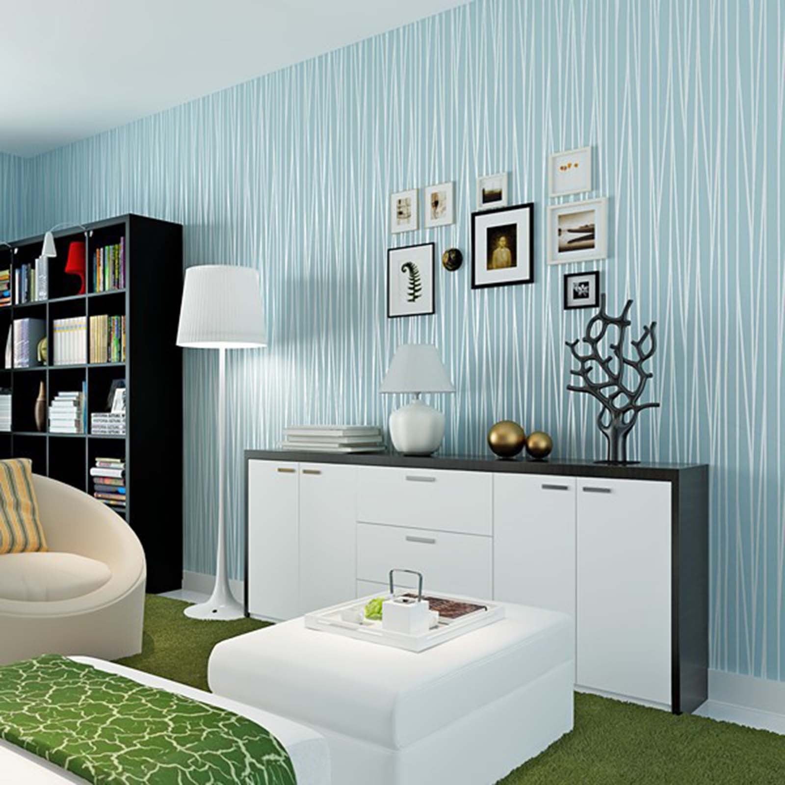 IMossad Grasscloth Wallpaper Textured 24in X 393in Fabric Contact Paper Light Blue Wall Paper Textured Linen Wallpaper Peel and Stick Self-Adhesive Thick Vinyl Embossed Film Wallpaper