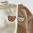 thumbnail image 6 of Infant Baby Bear Head Long-sleeved Combo Pants In Sets, 6 of 10