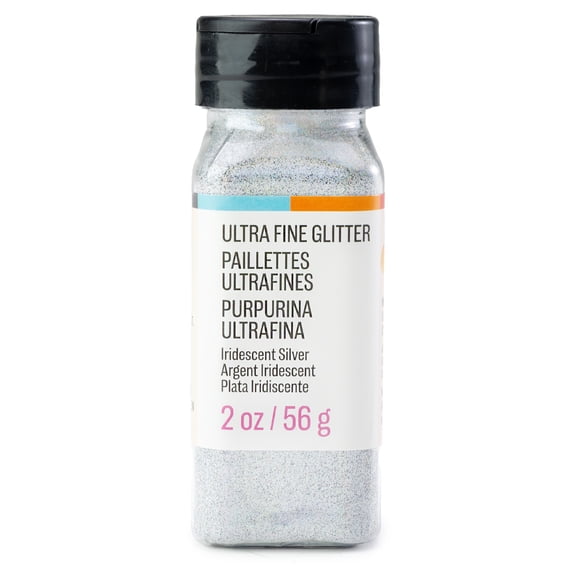 CousinDIY Extra Fine Glitter 2oz-Iridescent Silver