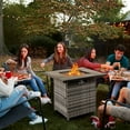 thumbnail image 3 of Spaco 28-Inch Fire Table with Volcanic Stone, 50000 BTU Gas Firepit, Fire Table for Outdoor, Black, 3 of 16