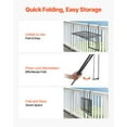 thumbnail image 6 of 5-Level Adjustable Metal Folding Balcony Railing Table, 19"x24" Outdoor Hanging Bar Table for Railings (Fits 1" to 4.7"), Serving Table for Patio, Deck & Small Spaces, 6 of 10
