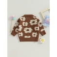 thumbnail image 4 of xiaxaixu Chandail d'Automne pour Bébé Fille Imprimé Fleuri Col Rond Chandail en Molleton Manches Longues Pulls Vêtements Automne Hiver, 4 of 8