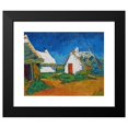 thumbnail image 2 of Vincent van Gogh 14x12 Black Modern Framed Museum Art Print Titled - Three White Cottages in Saintes-Maries (1888), 2 of 5