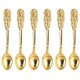 thumbnail image 3 of Gold Creative Dinnerware Set Decorative Swan Base Holder With 6 Spoons Forks For Coffee Fruit Dessert Stirring Mixing Teaspoon, 3 of 11