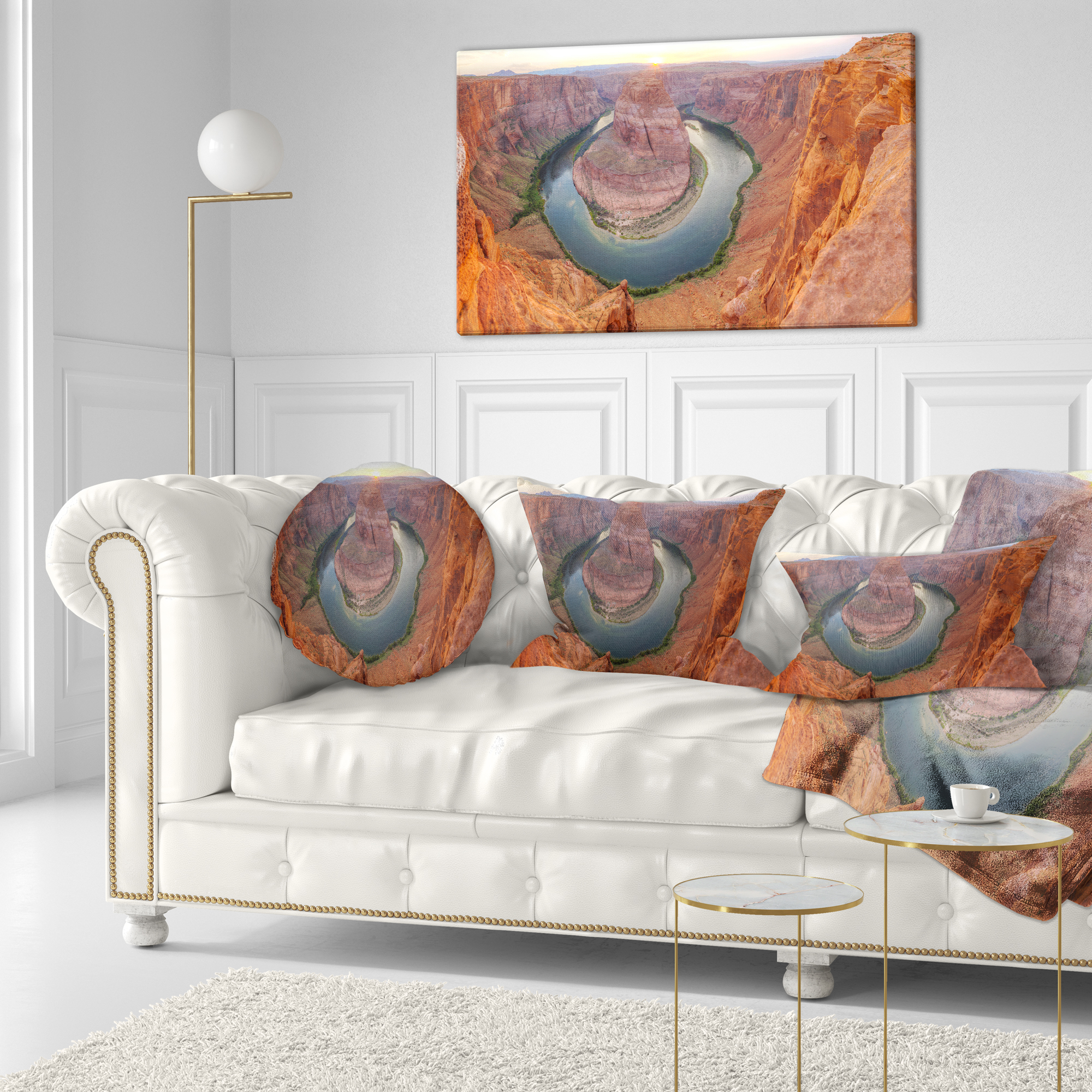 Designart 12" x 20" Red Polyester Throw Pillow