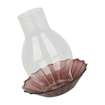 3 Sets Glass Candle Holder Clear Cylinder Vases Candles Pillar Stick Retro Decor Coffee